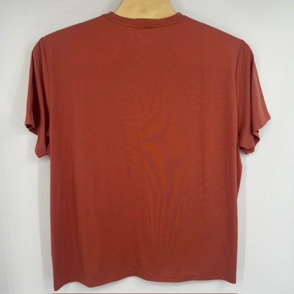 Free Fly Bamboo‎ Mens XXXL Short Sleeve T-Shirt Terracotta Rust Activewear
